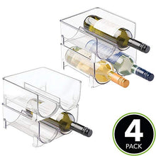 mDesign Portabottiglie Vino in Plastica Robusta - Bottigliera e Scaffale Porta Vino per conservazione ottimale di vini - Struttura componibile - Per 8 bottiglie