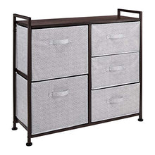 Amazon Basics - Cassettiera, per l’armadio, 5 cassetti in tessuto, colore: bronzo