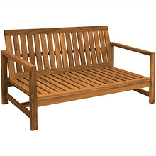 Teako Design Udine - Divano da Giardino, 3 posti, Resistente alle intemperie, Larghezza: 150 cm
