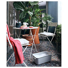 Tok Mark Traders SALTHOLMEN Tavolo+2 sedie pieghevoli, da esterno, beige resistente e facile da pulire, set da pranzo per esterni, mobili da giardino, prodotti per esterni, ecologici.