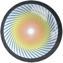 Spiral Round Logo Technology Pomelli per Porta Set di 4 Pomelli per Mobili Manopole per Cassetti Cucina Armadio Vetro