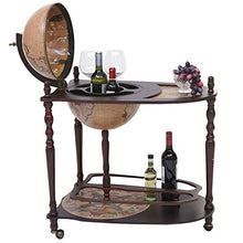 Mini Bar portabottiglie Carrello con Ruote mappamondo HWC-T875 Elegante XL