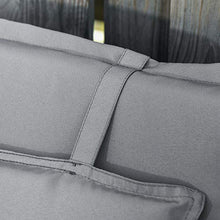 Set 2 Cuscini per Poltrona da Giardino 50x129x9 cm in Poliestere Grigio Scuro