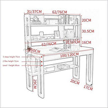 JINPENGRAN Scrivania e Bookshelf Student Student Student Simple Home Sollevamento per Computer,100cm