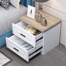 MHUI Comodino Comodino Comodino Camera da Letto in Legno Bianco con 2 Cassetti