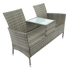 WYLZLIY-Home Set Mobili da Giardino Set Mobili da Esterno Mobili da Giardino in Rattan Set da Banco di Rattan Confortevole Set di Banco di Rattan Ideale per Giardini Terrazze Balconi Backyards