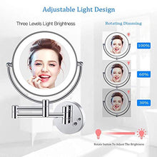 HGXC Specchio ingranditore Specchio per Trucco Specchio da Barba per Bagno con luci e ingrandimento, Spina UK