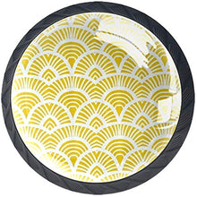 Bilance giapponesi geometriche in stile Art Nouveau retrò Pomelli per Porta Set di 4 Pomelli per Mobili Manopole per Cassetti Cucina Armadio Vetro