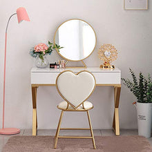 NQFL toletta A Forma di Cuore da Letto Europea Principessa Casa Ins Oro Bianco Ferro Battuto Trucco Scrivania Tabelle Cosmetici table-120cm