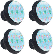 Modello delle mongolfiere rosa verde Pomelli per Porta Set di 4 Pomelli per Mobili Manopole per Cassetti Cucina Armadio Vetro
