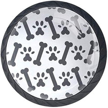 Dog Bone Paw Foot Grigio Pomelli per Porta Set di 4 Pomelli per Mobili Manopole per Cassetti Cucina Armadio Vetro
