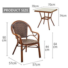 Set di Mobili da Giardino per Esterni, 5 Pezzi Sedia di Vimini Set di Conversazione Combinazione in Rattan per Tutte Le Stagioni Set di Mobili Include 4 Sedie E 1 Tavolo