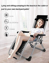 FACAZ Sedie da Giardino reclinabili Lettino da Patio Zero Gravity Giardino da Esterno Pieghevole Regolabile Sedia a Sdraio Sedia a Sdraio Sedia a Sdraio Supporti per Lettino 200kg