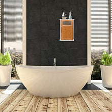 Relaxdays Pensile Bagno, da Appendere, Legno MDF & Bambù, un Anta,2 Ripiani, Mobile da Muro,51,5x35x20 cm,bianco/marrone