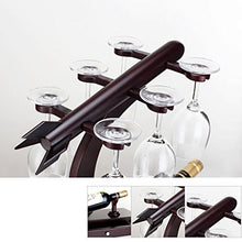 Lxlxq Creativo Piccolo Rocket Styling Wine Display Wine Rack Ornamenti Vino Hanging Cup Holder Bottle