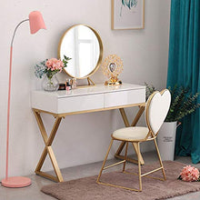 NQFL toletta A Forma di Cuore da Letto Europea Principessa Casa Ins Oro Bianco Ferro Battuto Trucco Scrivania Tabelle Cosmetici table-120cm
