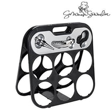 Porta bottiglie portabottiglie cantinetta vino per max.6 bottiglie di vino con accessori