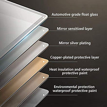 FYHpet Specchio da Bagno con lampadari a Forma di Fiore, Interruttore tattile, dimmerabile, Specchio a LED, Grande Specchio cosmetico, Bagno, Soggiorno