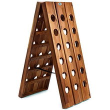 Deuba Scaffale per Vino Portabottiglie Legno di Acacia 36 Bottiglie Pieghevole Mobile Vini