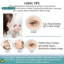 B Beauty Planet Specchio su due lati, ingrandimento 20X/1X,specchio pieghevole per il trucco con supporto portatile, uso per applicazioni di trucco, pinzatura e rimozione di punti neri/blemish. (blu)