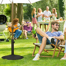 Relaxdays Base per Ombrellone, per Aste da 30-45 mm, Resistente alle Intemperie, Giardino & Balcone, Ø 45 cm, Nero