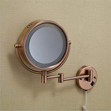 ZCCL Specchio per Il Trucco con Specchio cosmetico per Il Bagno Specchi per Il Trucco con Luce a LED in Oro Rosa Specchio per Il Trucco da 8,5 Pollici Rotondo a Doppio Lato 3X / 1X Specchio Ingra
