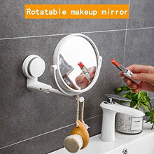 Specchio per il trucco Specchi per il montaggio a parete Specchio per il trucco da 6 pollici Girevole a doppia faccia, estensione 18 cm, Specchi per il bagno cromati lucidi Specchio per il trucco illu