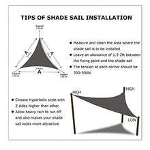 XJHKG Tenda A Vela Parasole Triangolare, Vela Ombreggiante Corde 3 di Supporto Impermeabile Protezione Raggi UV per Giardino Balcone Terrazza (5 x 5 x 5m,Verde)