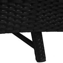Mendler Lettino Regolabile da Esterno Savannah Acciaio polyrattan 220x70x88cm Antracite con Cuscino Nero