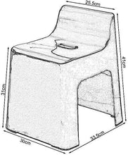 Sgabello da Doccia in plastica, Sgabello da Bagno Multifunzione trapezoidale con Schienale per Bambini Sgabello da Bagno sgabelli da Bagno 0108 (Colore: D)