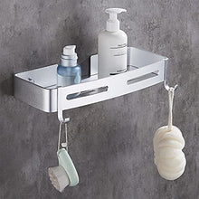 Hoomtaook Mensola da Doccia Organizzatore per Flaconi Senza Chiodo, Alluminio Aeronautico, Nessun Danno al Muro per il Montaggio Per Bagno Cucina 1 Pezzi Argento