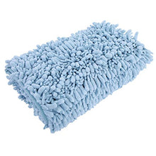 Tappetino da bagno Tappetino per capelli lunghi felpati spessi e fini indossabili per soggiorno per la cucina(Light blue)