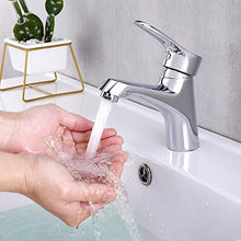 Lonheo Rubinetto Bango Lavabo Roca Brillante, Miscelatore Lavabo Semplice con Aeratore Rimovibile, Rubinetto per Bagno in Ottone con Acqua Calda e Fredda