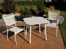 adami Poltrona da Giardino in Polywood con Schienale Svasato 55x63H93cm Creta Bianca