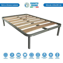 Comprarredo Rete a doghe larghe una piazza e mezza 120x190 ortopedica e robusta, con telaio in metallo per letto una piazza e mezza