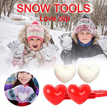 ASFD Heart Love Snowball Maker Inverno Plastic Snowball Maker Clip Giocattoli per Bambini Rosso