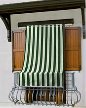 SpazioTessile Tenda da Sole Esterno Righe Verde 100% Poliestere Ombreggiante Grande 4 Mis RM (L 140X250 H)
