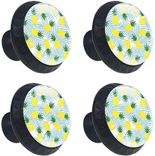 Yellow Pineapple Hawaii Sweet Pomelli per Porta Set di 4 Pomelli per Mobili Manopole per Cassetti Cucina Armadio Vetro