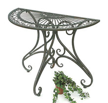 DanDiBo - Tavolino da parete semicircolare, in metallo, 90 cm, 130434