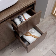 Kiamami Valentina MOBILE BAGNO SOTTOLAVABO CM 75 NOCE SCURO LAVABO E SPECCHIO | SIENA