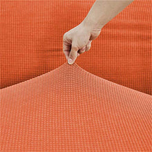 Copridivano Elasticizzato,Cuscini per Divani Completamente Avvolti Elastici Impermeabile Tinta Unita, Fodera per Divano Antiscivolo Sofa Protettore. (Arancione,2 posti)