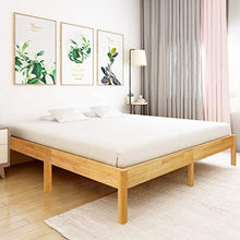 BIGTO - Struttura per letto in legno di rovere massiccio, 180 x 200 cm