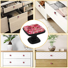 Rose colorate Pomelli per Porta Set di 4 Pomelli per Mobili Manopole per Cassetti Cucina Armadio Vetro