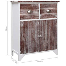 FAMIROSA Armadietto Marrone e Bianco 60x30x75 cm in Legno di Paulownia