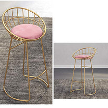 Olz Sgabello da Bar con Schienale, Retro Creativa Pagina Morbida Flanella sede Sgabello e Metallo Leg Bar Sedia, Ferro battuto Bar Cafe seggiolone,C White + Black,75cm