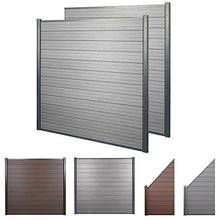 Mendler Frangivento 2X Pannelli Privacy Sarthe WPC Alluminio Premium 375cm Grigio