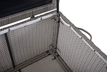Mendler Baule Contenitore da Esterno HWC-D88 polyrattan ~ Premium 320l Grigio