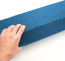 Waigg Kii - Cuscino per panca a 2 3 posti, 3/5 cm, per interni ed esterni, 100/120 cm, lunghezza per panca da pranzo (blu scuro, 100 x 35 x 3 cm)