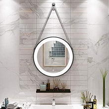 Specchio Oro/Black Frame Bagno a Muro LED Touch con Hotel Luminoso Illuminato Trucco Decorativo Rotondo 40 cm 50cm 60cm 70cm 80cm-Nero_80 cm. Evolutions