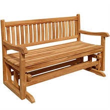 Panchina a dondolo Roma in legno massiccio di teak